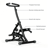 Appareil de cardio-training pliable pour la maison : Stepper vertical réglable en hauteur pour brûler les graisses