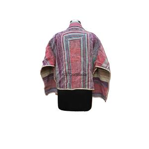 Chaqueta de Cuello Alto de Punto 100% Algodón, Estilo Vintage Kantha, para Mujer, Nuevo Diseño, Hecha a Mano, con Botones, Ecológica, Transpirable, Reversible, para Otoño - Product Image 3