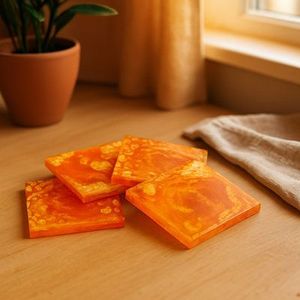 Juego de Posavasos de Resina de 5 mm Hechos a Mano, Diseño Resistente al Calor para Decoración del Hogar, Material Duradero, Ideal para Regalos - Product Image 3