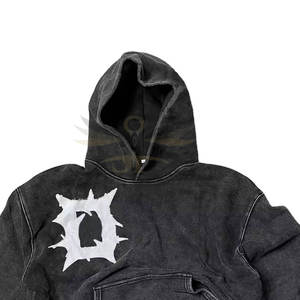 <b>Top</b> Selling Unique Design Over Size <b>Distress</b> Embroidery Hoodies In Wholesale Supplier Embroidery Hoodies - Product Image 4