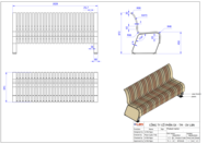 Banc de salon moderne en bois, long et courbé, confortable, pour aéroport, en acier et contreplaqué, marque LBN, Vietnam, tarifs douaniers réduits