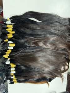 Mèches de cheveux vietnamiens bruts du vendeur vietnamien en gros, cheveux humains en vrac vierges non traités Remy à double tirage, cheveux bruts - Product Image 4