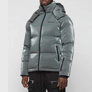 2023 Unisex Logo Designer Oem Alta calidad Oversize Winter Bubble Custom Men's Shiny Puffer Jacket Hombres - Product Image 4