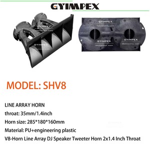 ทวีตเตอร์แบบกระจายเสียงแหลมขนาด 2*1.4 นิ้ว พร้อมท่อลำโพงขนาด 10 นิ้ว สำหรับลำโพงไลน์อาร์เรย์ ประสิทธิภาพสูงในการกระจายเสียง  ลำโพงไลน์อาร์เรย์แบบฮอร์นสำหรับงานเสียงระดับมืออาชีพ - Product Image 5