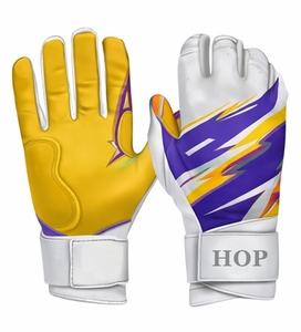 Guantes de Bateo de Béisbol y Sóftbol de Cuero Transpirable para Adultos, Guantes Deportivos con Agarre Antideslizante en la Palma y Logotipo Personalizado - Product Image 5