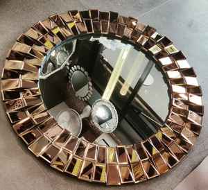 Custom Industrial Design Glass <b>Mirror</b> Frame in <b>Round</b> Shape and Multiple Colors <b>for</b> <b>Wall</b> Mosaic - Product Image 5