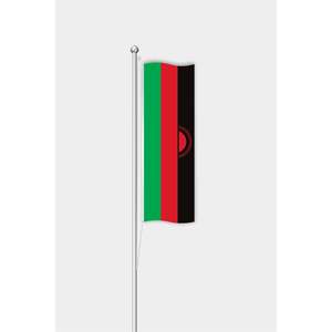 Bandera vertical personalizada de Malawi para jardín, impresa digitalmente en nailon, con asta de aluminio, logotipo personalizado para uso en exteriores - Product Image 1