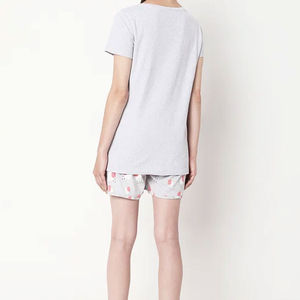 T-shirt de qualité supérieure et ensemble double court 100% coton fait 2 pièces ensemble double pour les femmes à des prix raisonnables ensembles de shorts - Product Image 3