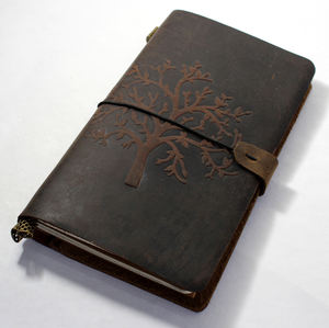 Retro European Style Rudder Notebook Daily Embossed Vintage Antique Leather Journal Notebook For <b>Work</b> - Product Image 2