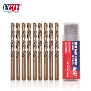 XKIT 8.5mm Industriel 135 °   Forets en <span class=keywords><strong>acier</strong></span> HSS au cobalt à pointe fendue pour <span class=keywords><strong>acier</strong></span> <span class=keywords><strong>trempé</strong></span> (plusieurs tailles) - Product Image 1