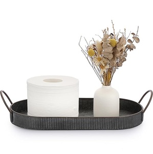 Plateau de bain en métal de luxe avec design réglable Décor de salle de bain élégant pour la relaxation pour tenir des bougies en tissu et des essentiels - Product Image 1