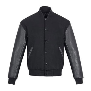 Chaqueta con letras de lana para hombre de estilo callejero, diseño mandarín personalizado con chaqueta de invierno OEM de excelente calidad - Product Image 2