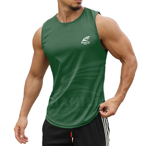 2025 nouveaux hommes sans manches côté fendu Fitness débardeur solide imprimé t-shirt entraînement débardeur course respirant conception coupe ample - Product Image 4