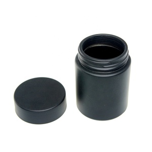 Pot en verre noir à large ouverture de 3 oz avec couvercle CR - Product Image 5