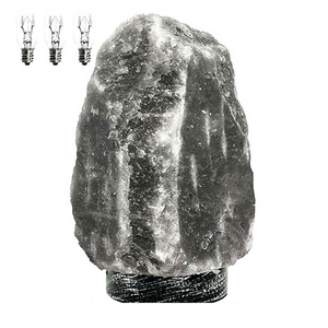 Lámpara de sal natural de gota de lágrima del Himalaya pulida ecológica con beneficios para la salud hecha a mano Sian Enterprises opciones personalizadas - Product Image 6