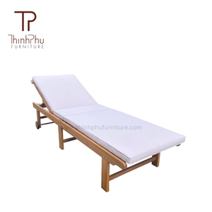 Chaise longue en bois portable écologique pour une utilisation en extérieur pour les villas, les plages, les piscines, les cours-OEM - Product Image 3