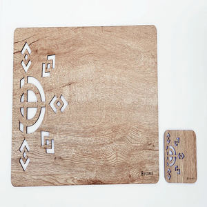 Décoration de Table de cuisine, ensemble de tapis de Table, napperons tissés ronds imprimés, bureau, café, fête, mariage en plein air - Product Image 2