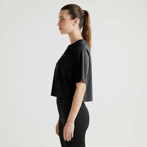 เสื้อยืดออกกำลังกาย GAI ผ้าถักสีดำ - Product Image 3