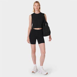 Shorts de sport d'été Double couche pour femmes de haute qualité taille élastique respirant Gym Yoga Shorts de course caractéristique d'évacuation de la sueur - Product Image 3