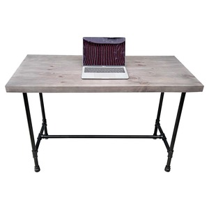 Pine Wood <b>Computer</b> <b>Desk</b> with Pipe Legs SPD68158 - Product Image 1