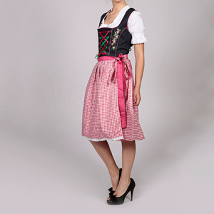Nuevo Mini vestido bávaro Dirndl para mujer, traje tradicional de Oktoberfest, mangas ligeras, algodón, poliéster, logotipo personalizado - Product Image 2