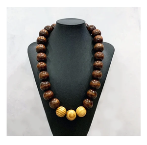 Madera Mala con cuentas grabado Logo diseño personalizado clásico joyería encanto cuentas de madera collar Mala - Product Image 4