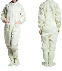 2025 personnalisé de qualité supérieure tissu sans poussière 5mm bande antistatique fendu blouse ESD vêtements de travail de sécurité pour salle blanche de laboratoire - Product Image 6