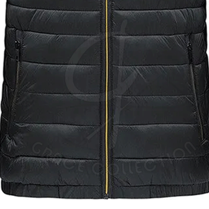 แจ็กเก็ตขนเป็ดโพลีเอสเตอร์สีดำสำหรับผู้ชายเสื้อคลุมฤดูหนาวที่สามารถปรับแต่งได้ผลิตโดยคอลเลกชันสง่างาม - Product Image 6