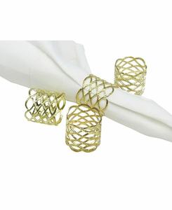 Elegant New Design Gold Plated Napkin Rings Metal <b>Accessories</b> for <b>Table</b> <b>Decor</b> for Wedding Dining Restaurants and Kitchen Use - Product Image 4
