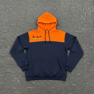 OEM/ODM hiver 100% coton polaire surdimensionné écologique 2 tons homme Hip Hop sweat à capuche personnalisé broderie logo goutte épaule pull - Product Image 1