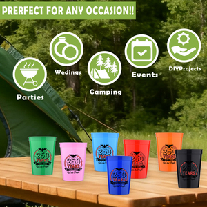 Gobelets de stade réutilisables en plastique givré de 12 oz, personnalisés et sur mesure, pour le 4 juillet, souvenir du 250e anniversaire des États-Unis, vente en gros - Product Image 3