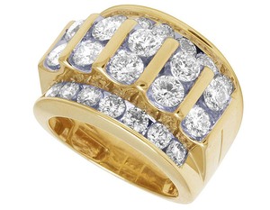 Anillo de Hombre Chapado en Rodio, Plata de Ley 925, Estilo Hip Hop, con Moissanita Redonda, para Boda y Fiesta - Product Image 3