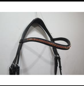 บังเหียนหนังขี่ม้าแบบตะวันตกเย็บติดแฟนซีม้าแข่งม้าคงทนโลโก้ออกแบบได้ตามต้องการ - Product Image 2