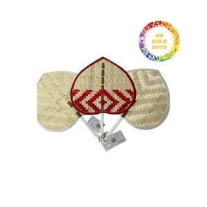 พัดไม้ไผ่ฝ่ามือทำด้วยมืองานฝีมือเวียดนามดั้งเดิมทำจากวัสดุธรรมชาติร้อยละ100พัดพับได้สวยงามเป็นของขวัญที่สมบูรณ์แบบ - Product Image 4