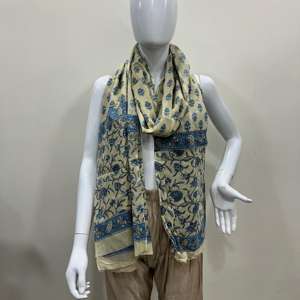 Stole imprimée en coton Mulmul, dupatta imprimé en coton, stole traditionnelle ethnique pour femmes, prix de gros - Product Image 3