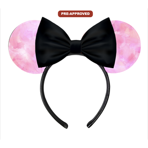 Custom Factory Order H.E.R. Accessories Kawaii Concept <b>Mouse</b> Ears Headband Bowknot Vinyl Material Universal Fit Made-to-Order - Product Image 1