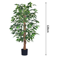 Künstlicher Ficus-Baum Ranken Grünpflanze Kunststoff Topfpflanze für Innenräume Büro Hochzeit Weihnachten Ostern Erntedankfest Dekoration Umweltfreundlich