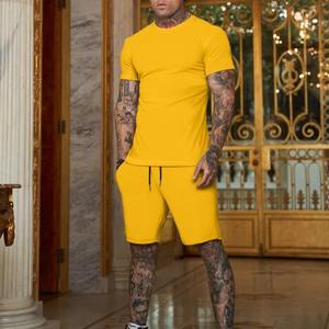Hight Quality Manufacturer 2025 New Custom Tracksuit Sports 2 Piece Custom Logo Joggers <b>Shorts</b> & half sleeve <b>t</b>.<b>shirt</b> <b>mens</b> sets - Product Image 3