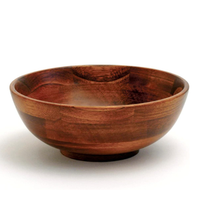 Tazón para Servir con Base, Acabado Cerezo, para Frutas o Ensaladas, Pequeño, 7 Pulgadas de Diámetro x 2.75 Pulgadas de Altura, Tazón Individual - Product Image 1