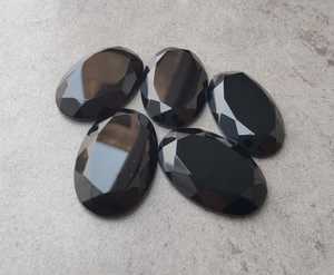 Compre en línea Ónix negro natural 6mm X 8mm Corte de tableta ovalada Piedra preciosa suelta personalizada Precio de fábrica a granel Piedras preciosas reales para la venta - Product Image 4