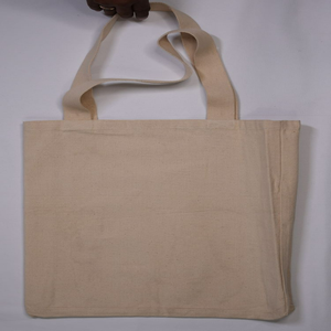Vente en gros Grand sac fourre-tout en toile de coton biologique Fermeture éclair d'épicerie réutilisable avec impression de logo personnalisable pour un usage quotidien - Product Image 4