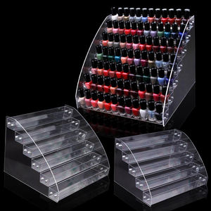 Soporte organizador de esmalte de uñas acrílico de 6 capas, estante de almacenamiento de escritorio de aceite esencial con soporte de tinta extraíble para exhibición de mesa - Product Image 2