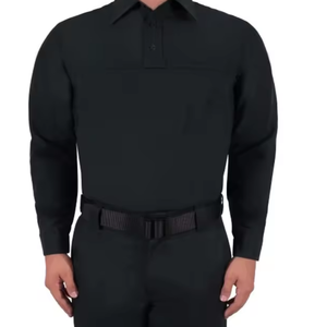 เสื้อยูนิฟอร์มแขนสั้นผ้าฝ้าย100% เต็มแขนเสื้อสำหรับพนักงานรักษาความปลอดภัยทุกขนาด - Product Image 2