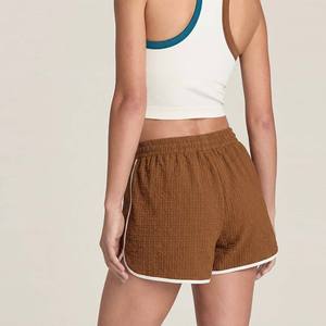 PIHA SPORTS <b>Women's</b> Elastic Waist Shorts High Waist Quick Dry Anti-Wrinkle Casual Summer Sportwear Loose Fit Solid Color 100% - Product Image 3