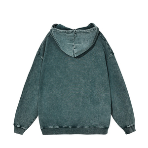 Sweat à capuche surdimensionné délavé à l'acide pour hommes Sweat-shirt d'hiver à impression bouffante 3D en molleton XS sérigraphie de soie vêtements personnalisés - Product Image 2