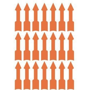 Avery Zweckform Fluorescent <b>Orange</b> Warning Labels 39 X 9 mm 63 Labels/Pack Fluorescent <b>Orange</b> <b>Paper</b> Office Supply - Product Image 1