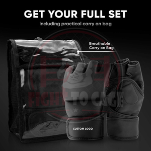 Gants de boxe MMA de qualité supérieure, série vintage, 4 oz, avec fermeture à boucle et crochet, évacuation de l'humidité, design demi-doigts, logo personnalisé - Product Image 4