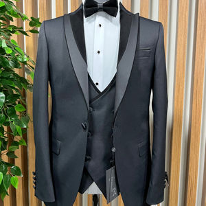 Traje de negocios y de novio de boda para hombre de alta calidad al por mayor barato hecho a medida viscosa y tela de poliéster traje de élite para hombre - Product Image 4