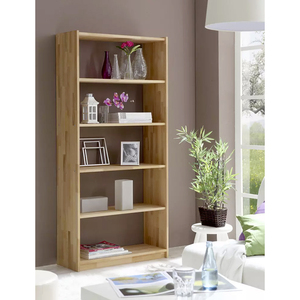 Estantería Moderna de 5 Niveles de Madera de Caucho para Sala de Estar y Cocina KS68143, Fácil Instalación Vertical - Product Image 2