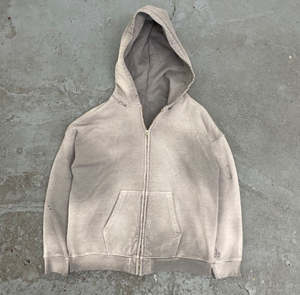 Sudadera con Capucha Extra Grande de Algodón 100% para Hombre, Estilo Urbano, con Flecos, Estampado Gráfico, Corte Recortado, Antiencogimiento, Lavado a la Piedra, Aspecto Desgastado por el Sol, Talla XS - Product Image 6